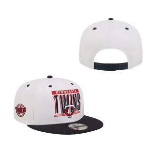 Minnesota Twins Retro Title 9FIFTY Snapback Hat White Navy