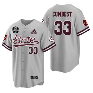 Mississippi State Brad Cumbest Gray 2021 College World Series Champions College Baseball Jersey