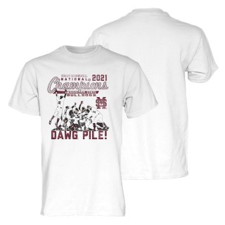 Mississippi State 2021 NCAA Men's Baseball College World Series Champions Dogpile T-Shirt White