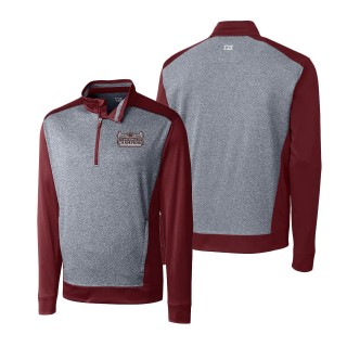 Mississippi State 2021 NCAA Men's Baseball College World Series Champions Replay Half-Zip Pullover Jacket Maroon