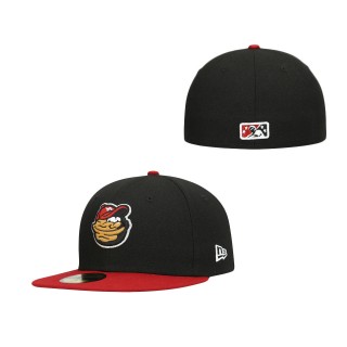 Modesto Nuts Black Authentic Collection Team Home 59FIFTY Fitted Hat
