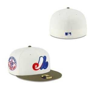 Montreal Expos Just Caps Dark Forest Visor Fitted Hat