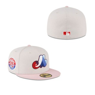 Montreal Expos Just Caps Stone Pink 59FIFTY Fitted Cap