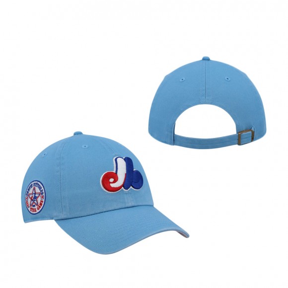 Montreal Expos Light Blue 1982 MLB All Star Game Double Under Clean Up Adjustable Hat