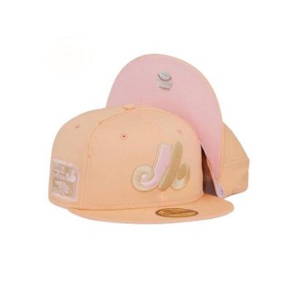 Montreal Expos Peaches Cream Pink Under Brim 59FIFTY Fitted Hat