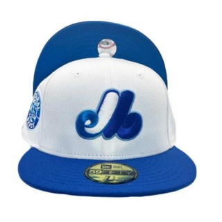 Montreal Expos White Seablue 35Th Anniversary 59FIFTY Fitted Hat