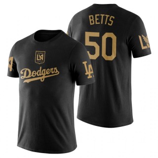 Los Angeles Dodgers Mookie Betts Black LAFC Night T-Shirt