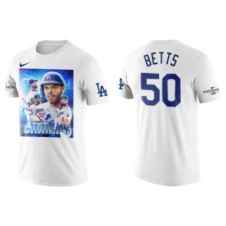 Mookie Betts Los Angeles Dodgers White 2022 NL West Division Champions T-Shirt