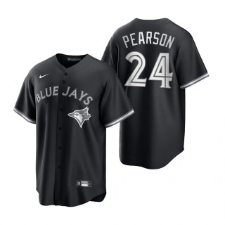Blue Jays Nate Pearson Nike Black White Replica Jersey