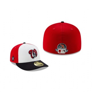 Nationals 2020 Spring Training White Navy Low Profile 59FIFTY Fitted Hat