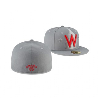 Nationals Gray Alternate Logo Elements 59FIFTY Fitted Hat