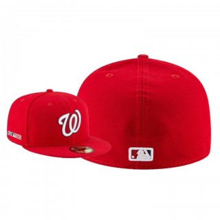 Men's Washington Nationals Red MLB 150th Anniversary Patch 59FIFTY Fitted Hat