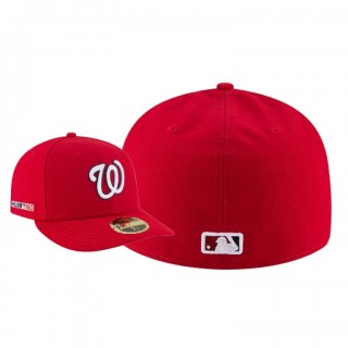 Men's Washington Nationals Red MLB 150th Anniversary Patch Low Profile 59FIFTY Fitted Hat