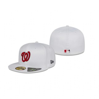 Nationals White Repreve 59FIFTY Fitted Hat
