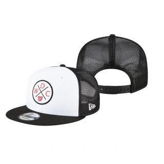 Washington Nationals White Black Vert 2.0 9FIFTY Trucker Snapback Hat
