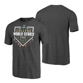 2021 NCAA Men's Baseball College World Series Bound Omaha 8 Tri-Blend T-Shirt Charcoal
