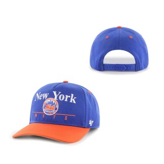 New York Mets Retro Super Hitch Snapback Hat Royal Orange