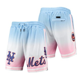 Men's New York Mets Blue Pink Team Logo Pro Ombre Shorts