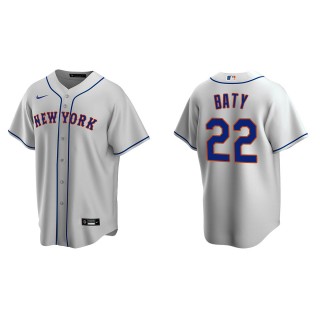 Men's New York Mets Brett Baty Gray Replica Road Jersey