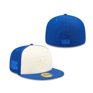 Men's New York Mets Cream Royal Tonal Two-Tone 59FIFTY Fitted Hat