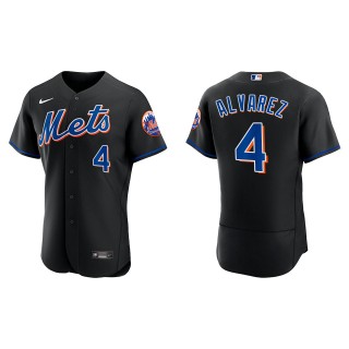 New York Mets Francisco Alvarez Black Authentic Alternate Jersey