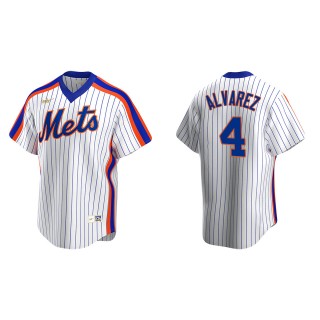 New York Mets Francisco Alvarez White Cooperstown Collection Home Jersey
