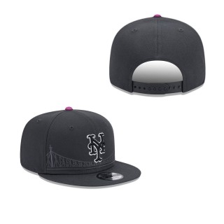 New York Mets Graphite 2024 City Connect 9FIFTY Snapback Hat