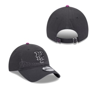 New York Mets Graphite 2024 City Connect 9TWENTY Adjustable Hat