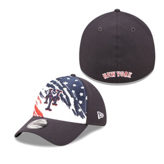 Men's New York Mets Navy 2022 4th of July Independence Day 39THIRTY Flex Hat