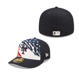 Men's New York Mets Navy 2022 4th of July Independence Day Low Profile 59FIFTY Fitted Hat