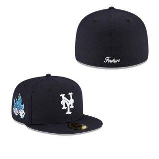 New York Mets Navy FEATURE x MLB Fitted Hat