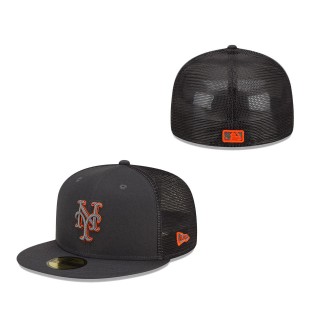 New York Mets 2022 Batting Practice 59FIFTY Fitted Hat Graphite