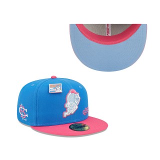 New York Mets Blue Pink MLB x Big League Chew Curveball Cotton Candy Flavor Pack 59FIFTY Fitted Hat