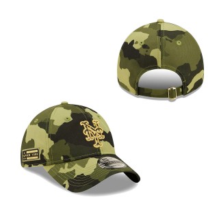 New York Mets New Era Camo 2022 Armed Forces Day 9TWENTY Adjustable Hat