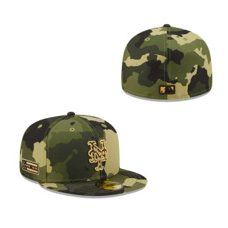 New York Mets New Era Camo 2022 Armed Forces Day 59FIFTY Fitted Hat