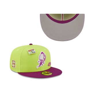 New York Mets Green Purple MLB x Big League Chew Swingin' Sour Apple Flavor Pack 59FIFTY Fitted Hat