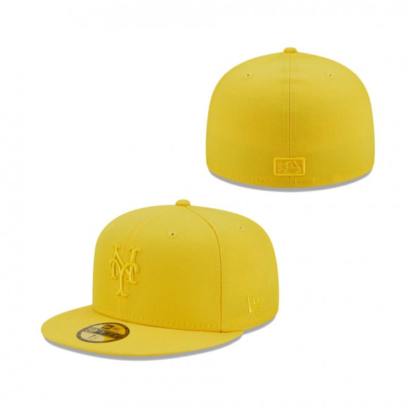 New York Mets Icon Color Pack 59FIFTY Fitted Hat Yellow