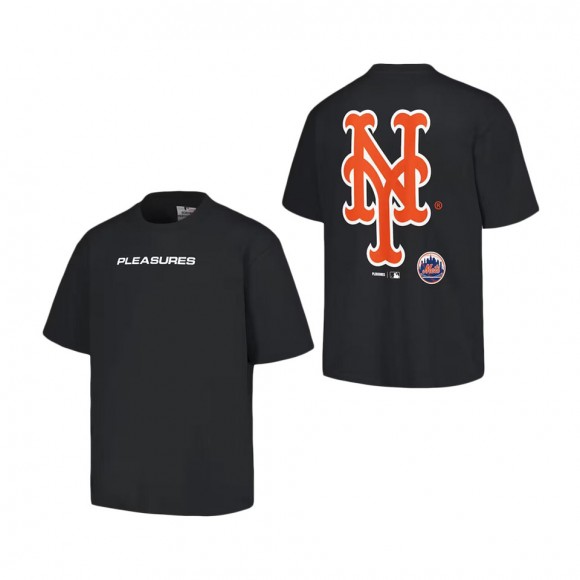 New York Mets PLEASURES Black Ballpark T-Shirt
