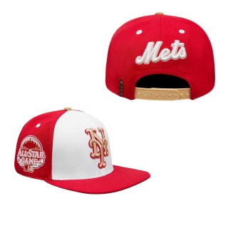 New York Mets Pro Standard Strawberry Ice Cream Drip Snapback Hat White Red