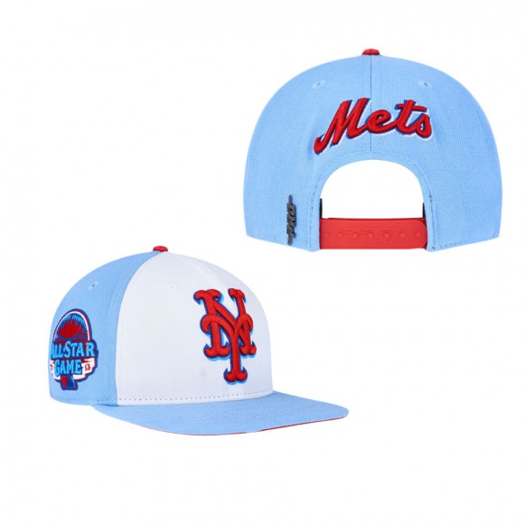 New York Mets Pro Standard White Light Blue Blue Raspberry Ice Cream Drip Snapback Hat