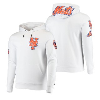 New York Mets Pro Standard White Logo Pullover Hoodie