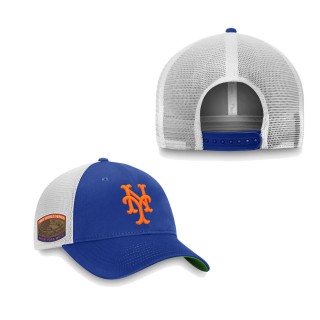 Men's New York Mets Royal 1969 World Series Patch Team Trucker Snapback Hat