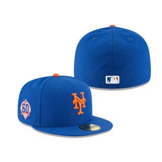 Men's New York Mets Royal 60th Anniversary Authentic Collection On-Field 59FIFTY Fitted Hat