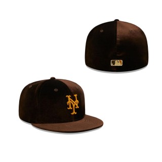 New York Mets Vintage Velvet Fitted Hat