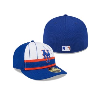 New York Mets White 2024 Batting Practice Low Profile 59FIFTY Fitted Hat