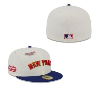 New York Mets White Big League Chew Original 59FIFTY Fitted Hat