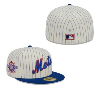 New York Mets White Retro Jersey Script Fitted Hat