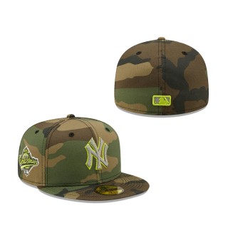 New York Yankees Cooperstown Collection 1996 World Series Woodland Reflective Undervisor 59FIFTY Fitted Hat Camo