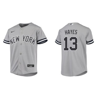 Youth New York Yankees Charlie Hayes Gray Replica Road Jersey