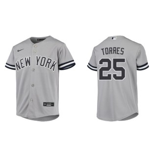 Youth Yankees Gleyber Torres Gray Jersey